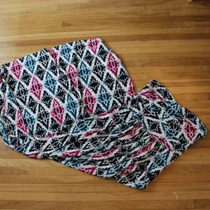 Ann Taylor strapless multiple color maxi dres